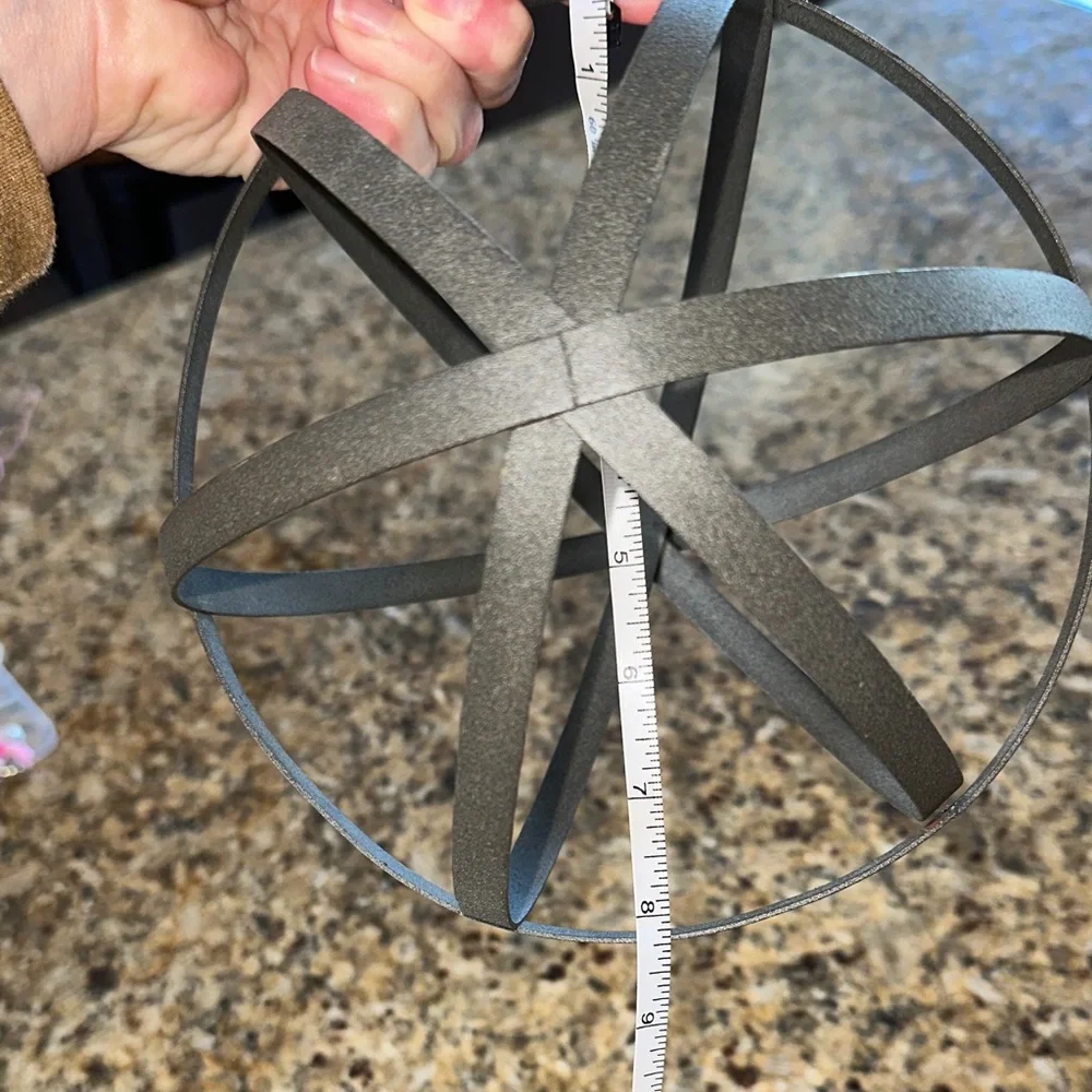 Pier 1 Black Metal Orb Sculpture